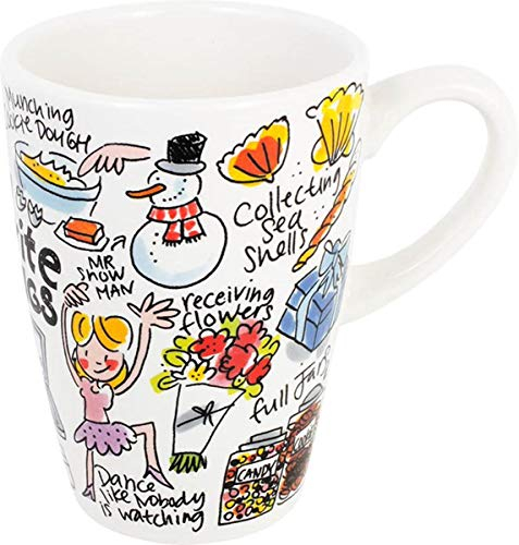 Blond Amsterdam XL Tasse Things 0,5L große Keramiktasse mit Lieblingsmotiven, spülmaschinenfest