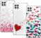 Compatible pour Coque Samsung Galaxy A22 5G, 3 Pack Transparente Silicone TPU Souple Absorption de Choc et Anti-Scratch Housse Coque avec Dessin Cœur