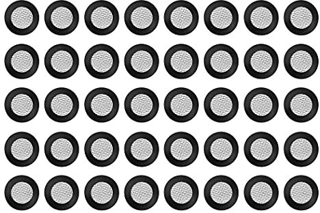 Hsthe Sea 40 pack Junta de manguera O Ring Filtro de malla Alcachofa de ducha Junta de acero inoxidable Arandelas de goma con rejilla de filtro para cabezal de ducha de 1/2 pulgada