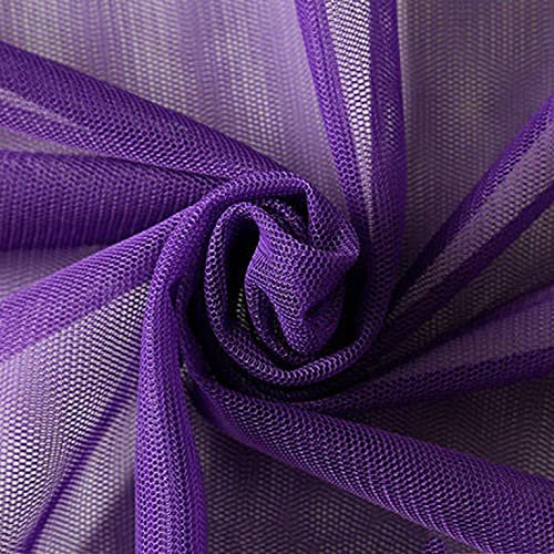 160 cm x 5 m in tulle, tessuto decorativo per matrimonio, compleanno, Natale, comunione, feste, cucito, veli da sposa, abito da sposa, runner da tavolo, gonne, fiocco, viola scuro