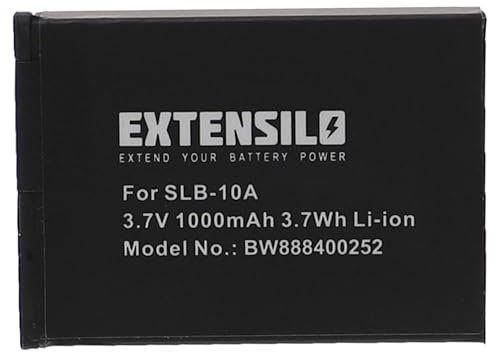 EXTENSILO Batterie Compatible avec Samsung WB690, WB700, WB500, WB550, WB250F, WB280F Appareil Photo, Reflex numérique (1000mAh, 3,7V, Li-ION)