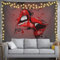 Sexy Wandteppich mit Kuss-Liebhaber, 152,4 x 101,6 cm, rote Lippen, Wandbehang, Party-Dekoration, Heimdekoration für Schlafzimmer, Wohnzimmer, Schlafsaal (150 x 100 cm)