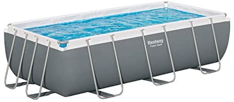 Bestway Power Steel Swimming Pool Complete Set | Above Ground Rectangle Paddling Pool, 13'3