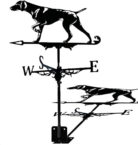 Girouette de Jardin Exterieur Métal Weatherervane avec Retriever Ornement Météo Vanne Voilier Navire Vent Direction du Vent for Maison Jardin Girouette Anemometre
