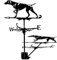 Girouette de Jardin Exterieur Métal Weatherervane avec Retriever Ornement Météo Vanne Voilier Navire Vent Direction du Vent for Maison Jardin Girouette Anemometre