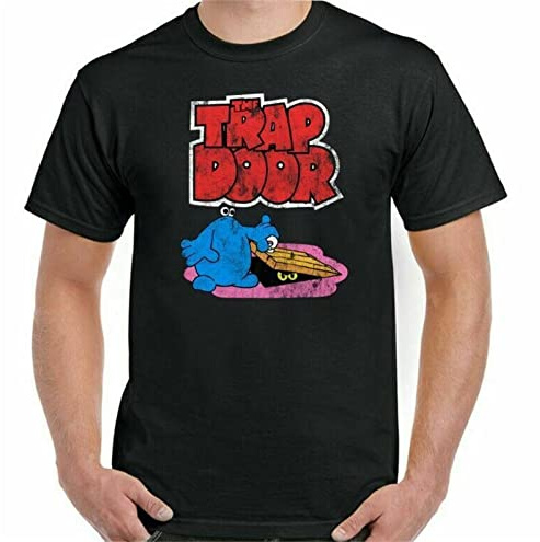 Women The Trap Door Men's T-Shirt Mens 80'S Kids Tv Program Animated Cartoon Show DistressedBlack L