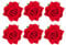 Gyufise 15Pcs Flower Cake Toppers Artificial Rose Decorations Happy Birthday Red Flowers for Girls Party Wedding Baby Shower Supplies (UKZN0595-1)