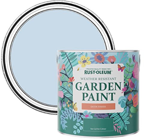 Rust-Oleum Blue Mould-Resistant Garden Paint In Satin Finish - Blue Sky 2.5L