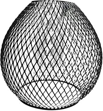 Fenteer Metall-Pendelleuchtenschirme Lampenschirm Retro-Stil Schutzlampe Draht Lampenabdeckung Lampenschutz für Wohnzimmer Nachttischlampe Badezimmer, schwarzer Wassertropfen