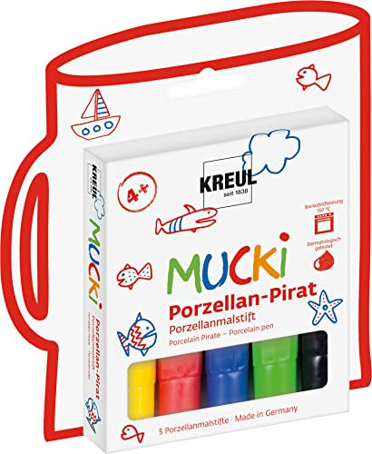KARLAkreativ Rotuladores de porcelana originales de KREUL para pintar tazas de manualidades (lápices para pintar – sin taza)