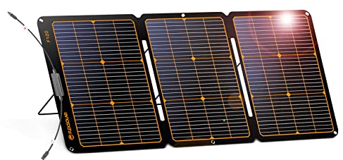 Panneau Solaire 120W, Module Solaire Pliable pour Générateurs Solaires Portables, Panneau Solaire IP68 pour Balcon de Jardin Extérieur Alimentation de Secours Voyages Camping-car