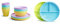Munchkin Multi set de alimentación para bebés, 12 piezas, unisex & Platos de ventosa divididos Stay Put, azul/verde, 2 Unidad (Paquete de 1)