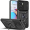 Funda para Motorola Edge 40 con Magnético Anillo Soporte Carcasa Motorola Edge 40 Protección Cámara Silicona Antigolpes Deslizante Proteger La Cámara Armadura Fundas Motorola Edge 40 Case- Negro