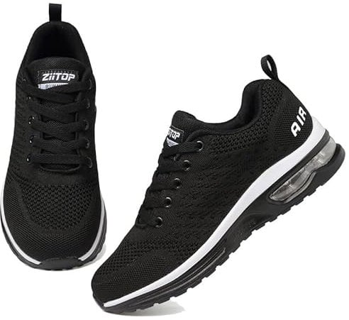 Running Shoes Womens Trainers Walking Shoes Air Cushion Athletic Sneakers Ladies Breathable Mesh Sport Shoes Lightweight Non Slip Tennis Shoes Workout Casual Gym Jogging Shoes
