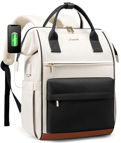 LOVEVOOK Mochila Portatil Mujer, 17 Pulgadas Mochila Viaje Trabajo Escolar Trabajo Grande Impermeable, Mochila Ordenador Instituto Universidad Adolescente Antirrobo, Laptop Backpack Oficina Negro