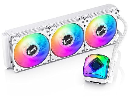 TW6 360 ARGB Liquid Water Cooler CPU Cooler Integrated Radiator PC Computer Case 120mm Fan LGA 2011/115x/1200/1700/AM4 (Color : Other, Size : TW6 360 White)