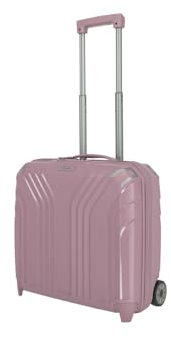 travelite 2 ruote bagaglio a mano trolley per laptop guscio rigido con fodera riciclata, ELVAA: elegante trolley business con angoli protettivi, 42 cm, 30 l