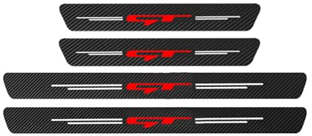 KAnduo 4pcs Auto Kohlefaser Einstiegsleisten Türschweller Schutzfolie kompatibel mit für Kia GT Line Sportage Ceed Picanto K5 K3 Stonic,B