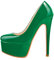 MissHeel Plateau Pumps High Heels Klassische Absatzschuhe Slip On High Heels Grün EU40