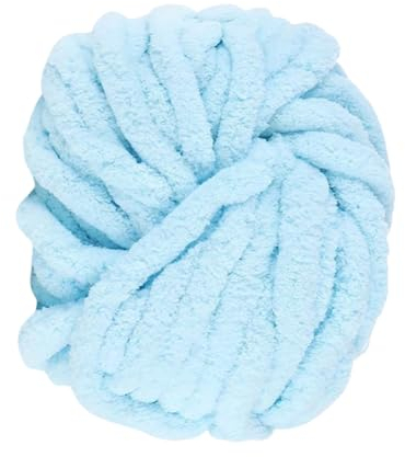 Spesso filo di lana blu chiaro, voluminosi braccioli, lana a maglia grossa, filato di lana per uncinetto per coperta nido di animali domestici, coperta, cuscino decorativo