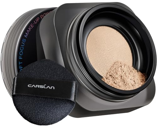 CARSLAN Soft Fire Fixation Powder, Light Fixation Powder, Oil Control, Face Powder No Brightness, Talc-free Makeup Powder, Long Lasting 24 Hours, 05