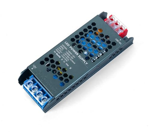 KSIBNW 12V LED Trafo 100W, 230V auf 12V Transformator 8,3A LED Extra Dünn Treiber Netzteil Adapter Schalt Niedervolttrafo, AC 230Volt to DC 12Volt 8,3A 100W Konstantspannungs Netzteil
