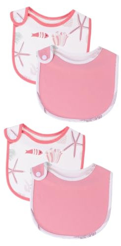 Toyvian 4 Stück Lätzchen babypflege baby pflege babykostwärmer babywip Spucktücher für Babys Baby Spucktuch Speicheltuch für Babys Spucktuch für Kleinkinder wasserdicht Baby Produkte Rosa