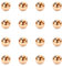 WillTen 16Pcs Kugel Roségold, 5mm Kugeln 1,6 Zungenpiercing, Bauchnabelpiercing für Industrielle Schmuck Nippel Zunge Augenbraue