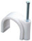 MAXPERKX 100 Pack Round White Cable Pipe Clips Nails Wall Plugs 3 Assorted Sizes 6/8/10mm