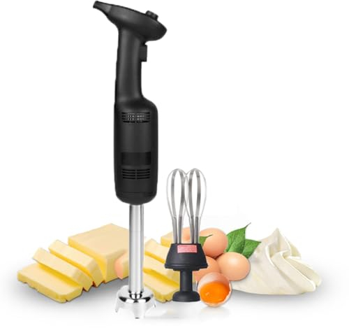 ERSDM Commercial Immersion Blender, 270W Heavy Duty Hand Mixer, 5L Variable Speed Kitchen Stick Mixer with 304 Stainless Steel Blade, Multi-Purpose Portable Mixer for Soup, Smoothie, Puree, Baby Food