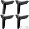 LONGZG Lot de 4 Pieds de Meubles Noirs 10 cm en Métal - Pour Bricolage, Armoire, Canapé, Lit, Table Basse, Buffet et Autres Meubles