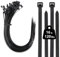 120 lbs Heavy Duty Cable Ties 100 Pack, 400 mm x 7.6 mm Black Long Zip Ties with UV Resistant, 16 inch Nylon Plastic Self Locking Cable Wrap for Tidy Wires, Home, Workshop, Garden and Outdoor