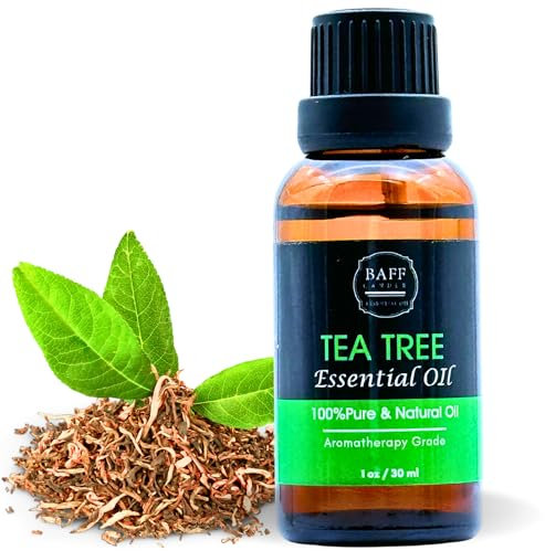 Baff Candle Tea Tree Essential Oil 100% Pure I Aromatherapy Grade 30ml I Therapeutic GradeTea Tree Essential Oil I Natural and Organic,Diffusion in Diffuser I Vegan I Diffusers for Home &Office I