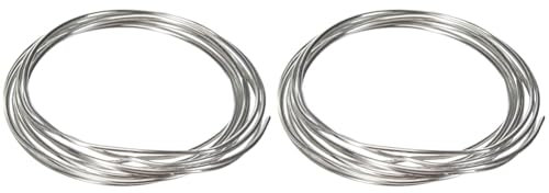 RAYHER HOBBY Rayher Aluminiumdraht, weich, 2 mm ø, Beutel 3 m, Basteldraht, Floristendraht, formstabil, Metalldraht, Draht zum Formen, 2417000, Weiß (Packung mit 2)