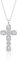 Linawe Kreuzkette Kreuz Kette Silberkette Halskette Damen, Diamant Geburtsstein Kristall Kette Kreuz Anhänger Kettenanhänger Silber, Kette mit Kreuz Schmuck Jewelry Modeschmuck