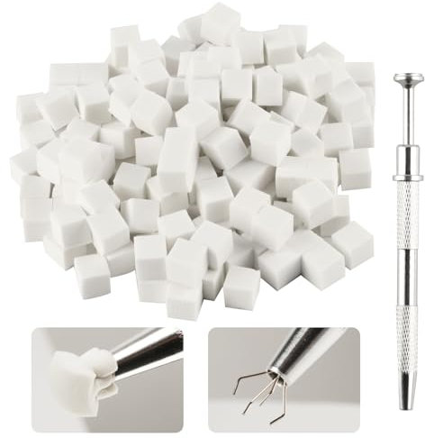 150 Pcs Eponge Ongle Pinceaux Nail Art avec Pince Métallique, Kit Éponge Pinceau Nail Art Ongles Professionnel, Nail Art Brosse Éponge Pinceau Ongle, Accessoire Ongle Créer un Motif Nail Art Dégradé
