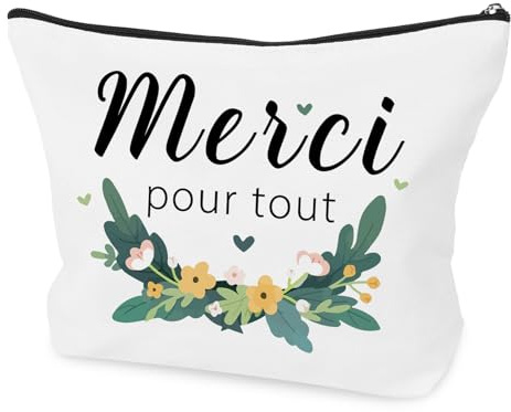 Cadeau Merci Maitresse d'école Fin d'Année Idée Maîtresse Cadeau Remerciement Nounou Fin de Contrat Noel Noël Merci Mamie Maman Nounou Cadeaux Remerciements Atsem Amie Femme Trousse de Toilette