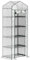 Outsunny Serre de Jardin PE avec étagères 5 Niveaux, Serre de Balcon, bâche renforcée, châssis en Acier, Porte zippée Enroulable, pour légumes Plantes Fleurs, 69 x 49 x 193 cm, Blanc