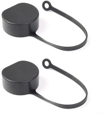 Type 2 Electric Vehicle Charger Port Cover Protective Dust Cap For EV Charging Station Connector 63mm x 56mm Black PVC Material Waterproof Installation 2 Pack
