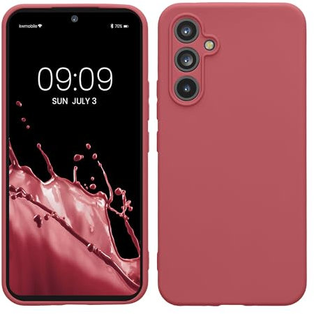 kwmobile Housse Compatible avec Samsung Galaxy A54 5G Coque - Housse de téléphone en TPU avec Protection Appareil Photo - Rose foncé