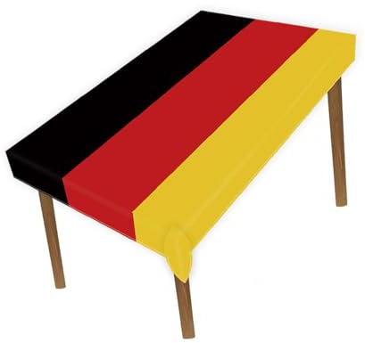 60×82 Zoll Deutschland Flagge Polyester Tischdecke,Deutsch Läufer Dekoration,Tisch Colth Abdeckung für Picknick Küche Home Urlaub Camping 1.5×2 M Tablecloth Germany