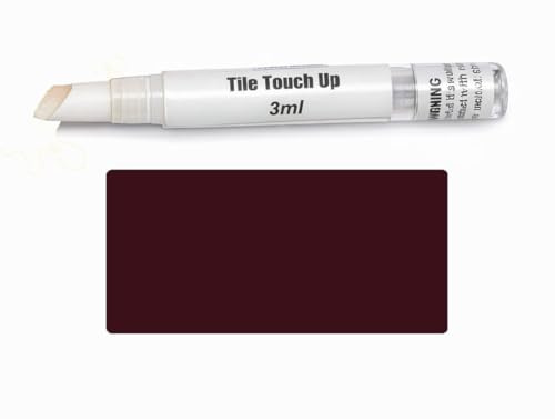 V-Fix Tile Touch Up Paint Pen – Scratch & Chip Repair for Ceramic & Porcelain Tiles, Water-Based - 3ml (Dark Red)