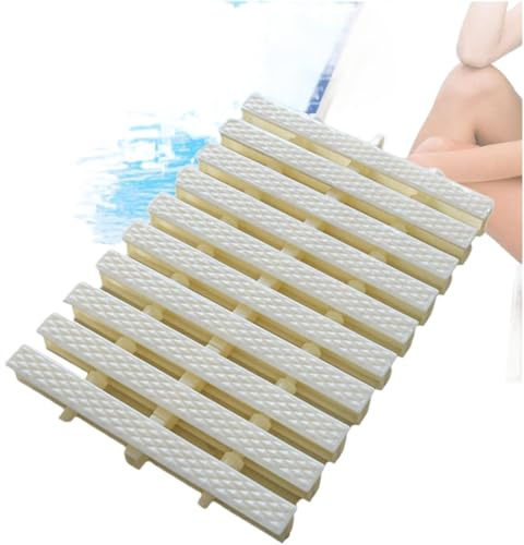 DUBTEDHOU Rejilla para Piscina, Rejilla de desbordamiento for desagüe de Piscina, Color Hueso, 15-30cm x 100cm(18x100CM/5pieces)