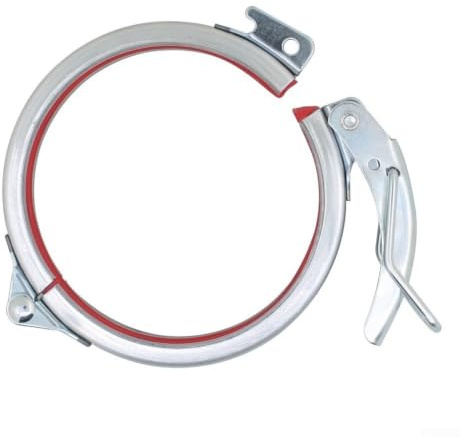 Adjustable Galvanised Steel Hose Clamp 80-300mm with Quick Release for Round Ducts, Pipes and Cylindrical Containers, Industrial Grade(180mm)