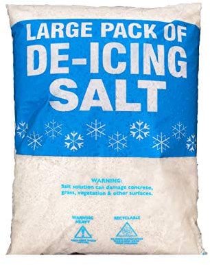 White De-Icing Rock Salt/Grit for ice, Snow, Melting - 25kg Bag