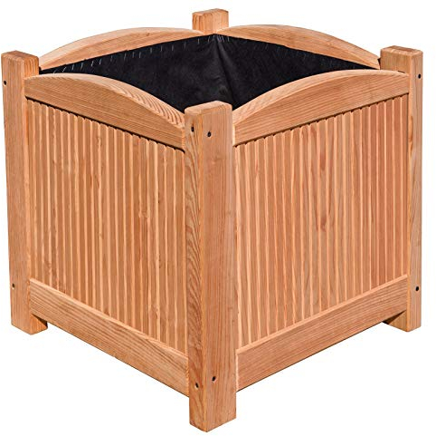 Gartenpirat Pflanzkasten Blumenkasten aus Lärchen-Holz, 4-eckig, 51 x 51 x 51 cm