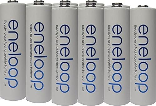 Newest version Panasonic Eneloop 4rd generation 12 Pack AA NiMH Pre-Charged Rechargeable Batteries -FREE BATTERY HOLDER- Rechargeable 2100 times