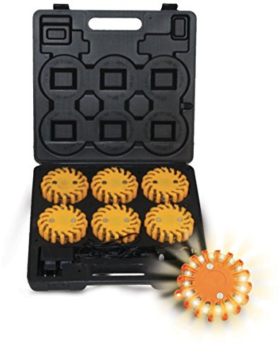 LEDWORK MALLETTE DE 6 BALISES DE SIGNALISATION LED RECHARGEABLE IP65