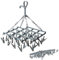 Bo-Camp 6415154 Mini Camping Wäschespinne Schere Klappbar 34 x 34 cm Grau