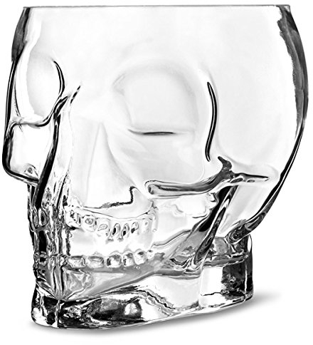 bar@drinkstuff Tiki Skull Cocktail Bowl 60oz / 1.7ltr - Large Novelty Skull Shaped Cocktail Glass, ideal for Hawaiian Party Sharers